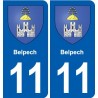 11 Palaja blason ville autocollant plaque stickers