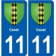 11 Palaja blason ville autocollant plaque stickers