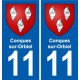 11 Palaja blason ville autocollant plaque stickers