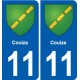 11 Palaja blason ville autocollant plaque stickers