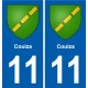 11 Palaja blason ville autocollant plaque stickers