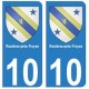 10 Rosière-près-Troyes ville autocollant plaque