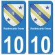 10 Rosière-près-Troyes ville autocollant plaque