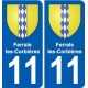 11 Palaja blason ville autocollant plaque stickers