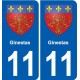 11 Palaja blason ville autocollant plaque stickers