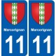 11 Palaja blason ville autocollant plaque stickers