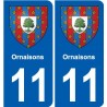 11 Palaja blason ville autocollant plaque stickers
