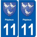 11 Palaja blason ville autocollant plaque stickers