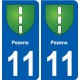 11 Palaja blason ville autocollant plaque stickers