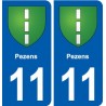 11 Palaja blason ville autocollant plaque stickers