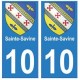 10 Sainte-Savine ville autocollant plaque