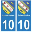 10 Sainte-Savine ville autocollant plaque