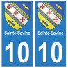 10 Sainte-Savine ville autocollant plaque