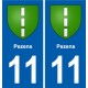 11 Palaja blason ville autocollant plaque stickers