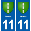 11 Palaja blason ville autocollant plaque stickers