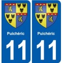 11 Palaja blason ville autocollant plaque stickers