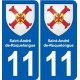 11 Palaja blason ville autocollant plaque stickers