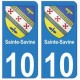 10 Sainte-Savine ville autocollant plaque