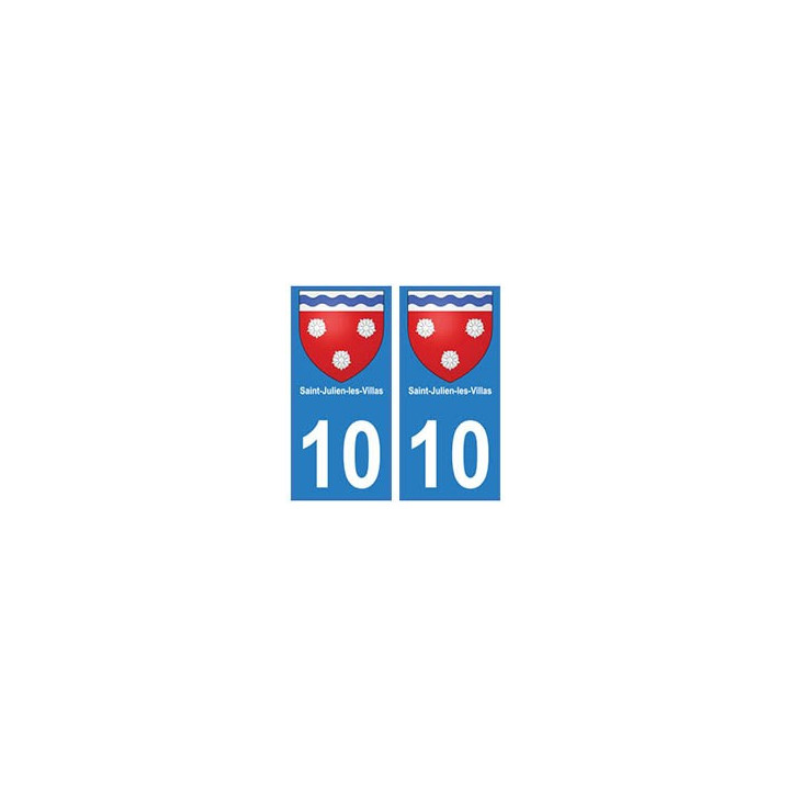 10 Saint-Julien-les-Villas ville autocollant plaque