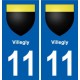 11 Palaja blason ville autocollant plaque stickers