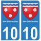 10 Saint-Julien-les-Villas ville autocollant plaque