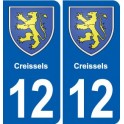 12 Villeneuve blason ville autocollant plaque sticker