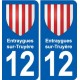 12 Villeneuve blason ville autocollant plaque sticker