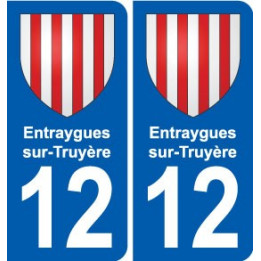 12 Villeneuve blason ville autocollant plaque sticker