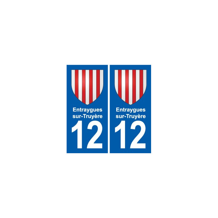 12 Villeneuve blason ville autocollant plaque sticker