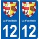 12 Villeneuve blason ville autocollant plaque sticker