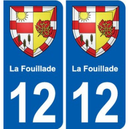 12 Villeneuve blason ville autocollant plaque sticker