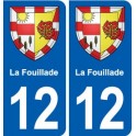 12 Villeneuve blason ville autocollant plaque sticker