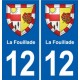 12 Villeneuve blason ville autocollant plaque sticker