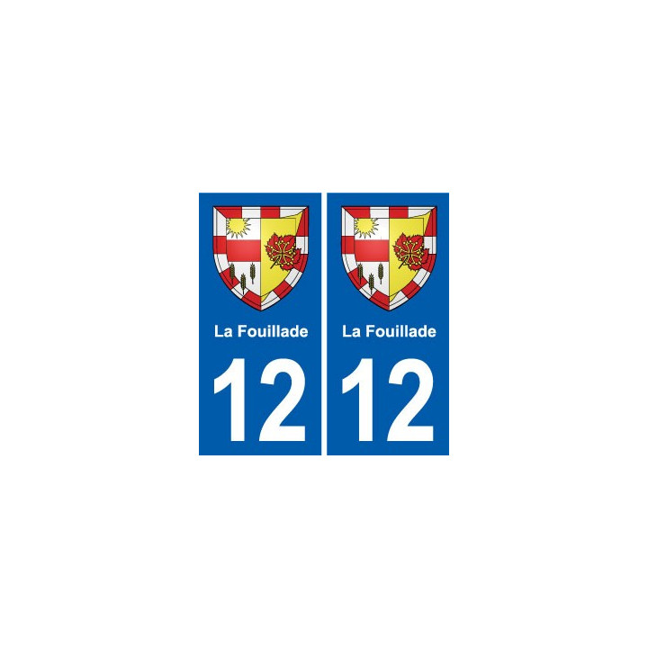 12 Villeneuve blason ville autocollant plaque sticker