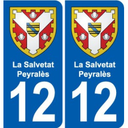 12 Villeneuve blason ville autocollant plaque sticker