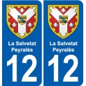 12 Villeneuve blason ville autocollant plaque sticker