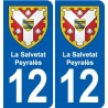 12 Villeneuve blason ville autocollant plaque sticker