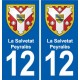 12 Villeneuve blason ville autocollant plaque sticker