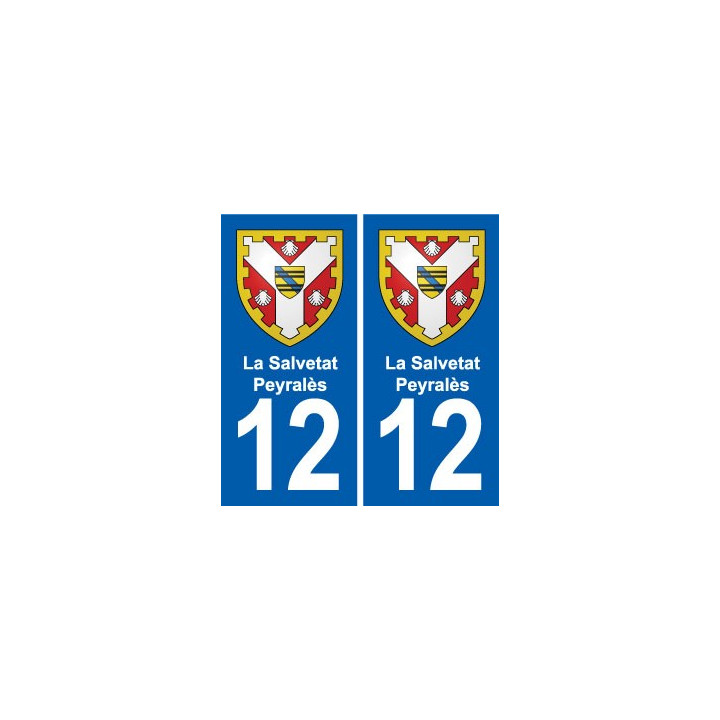 12 Villeneuve blason ville autocollant plaque sticker
