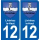 12 Villeneuve blason ville autocollant plaque sticker