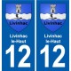 12 Villeneuve blason ville autocollant plaque sticker