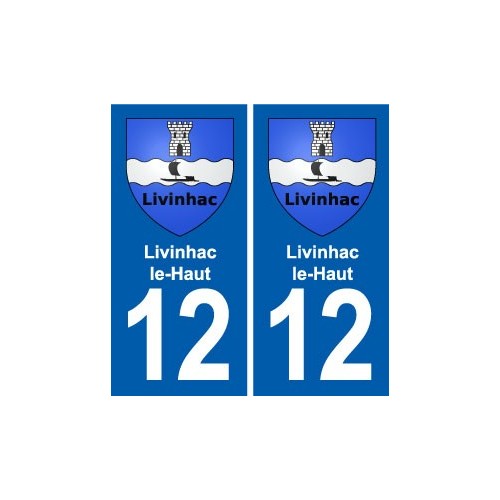 12 Villeneuve blason ville autocollant plaque sticker