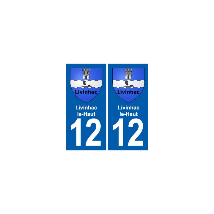 12 Villeneuve blason ville autocollant plaque sticker