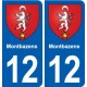 12 Villeneuve blason ville autocollant plaque sticker