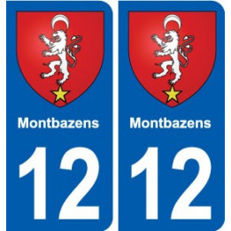 12 Villeneuve blason ville autocollant plaque sticker