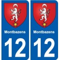 12 Villeneuve blason ville autocollant plaque sticker