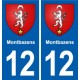 12 Villeneuve blason ville autocollant plaque sticker