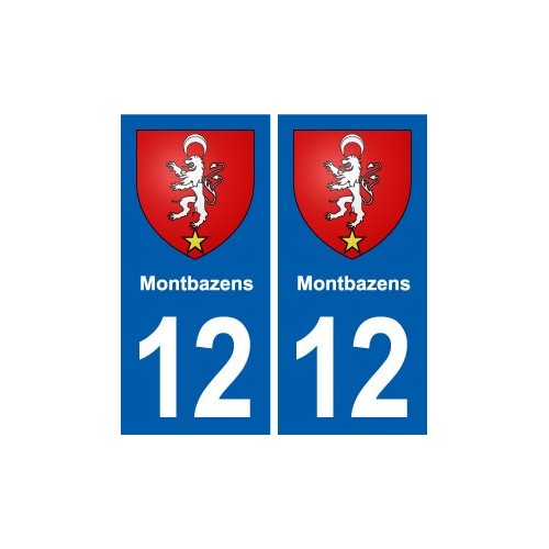 12 Villeneuve blason ville autocollant plaque sticker