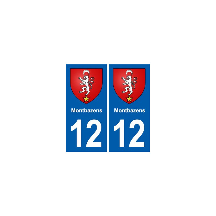 12 Villeneuve blason ville autocollant plaque sticker