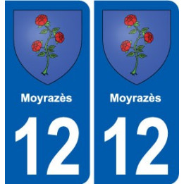 12 Villeneuve blason ville autocollant plaque sticker
